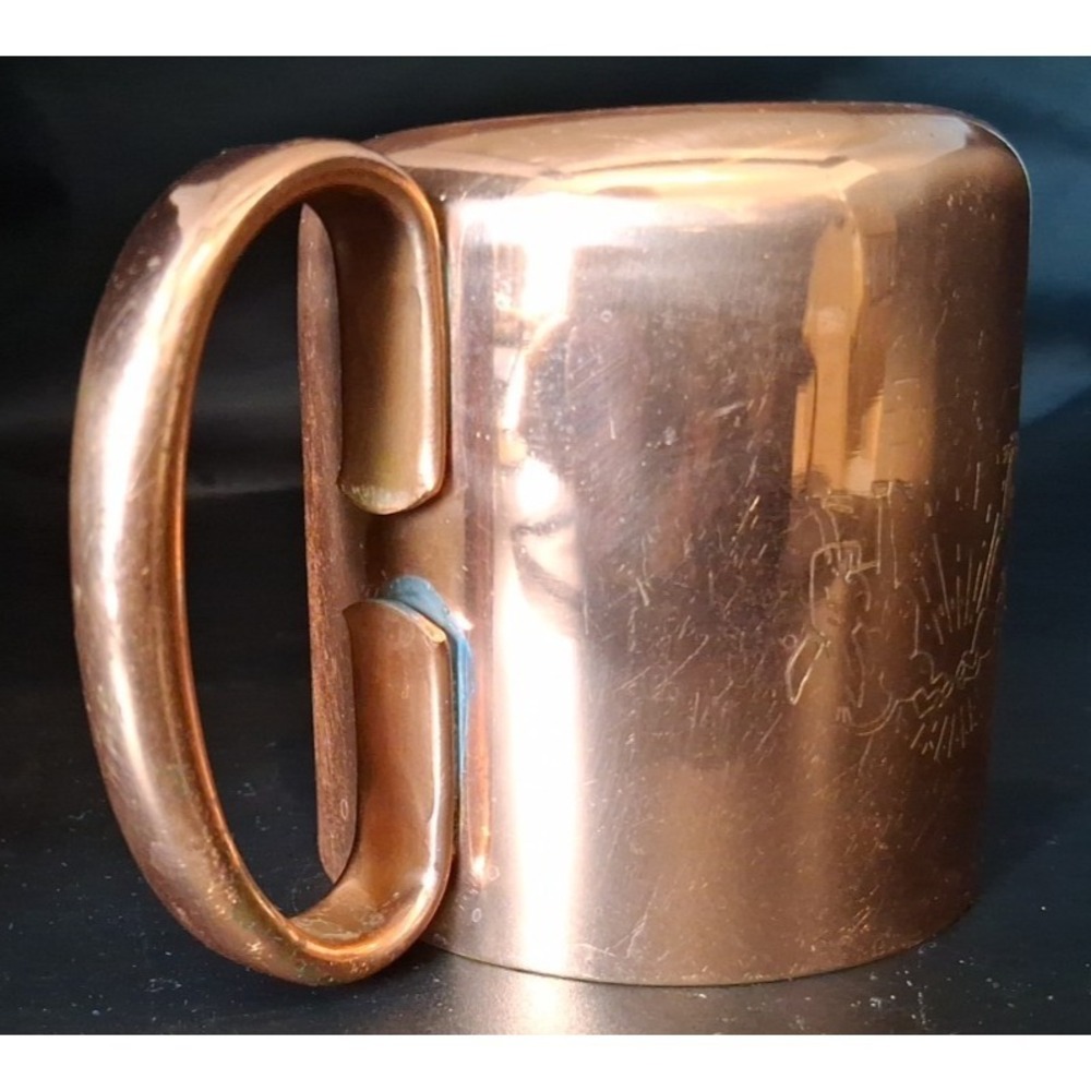 Vintage Copper Moscow Mule Mug with Donkeys - Picture 12 of 16